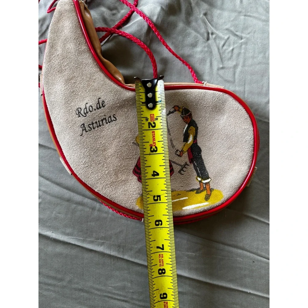 Rdo. de Asturias Unisex Bota Bag Wine Skin 1/4L Made in Spain Suede Vintage